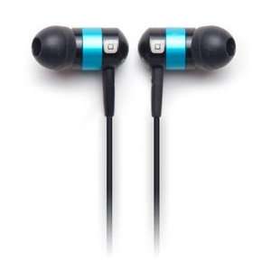   Metal In ear Stereo Earbud Headphones (Black/turquoise) Electronics