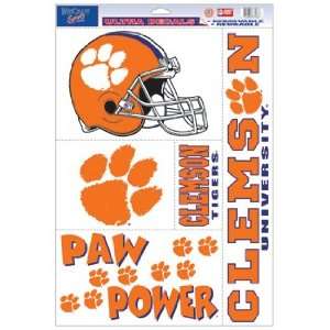  Clemson Tigers Static Cling Decal Sheet *SALE*