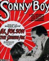 AL JOLSON SONNY BOY SHEET MUSIC 1927 the singing fool  