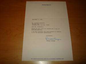 Ronald Reagan 1980 Hand Signed full signature letter CA  