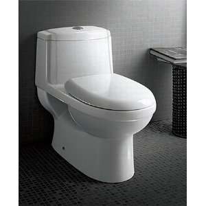  One Piece Siphonic Toilet 27 x 16 x 25 Luxury White Porcelain Toilet 