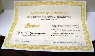 Effanbee 17 Claudette Colbert as Cleopatra Legends Limited Ed Doll 