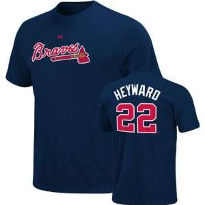  Jason Heyward Majestic Name and Number Atlanta Braves T 