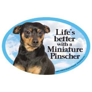  Miniature Pinscher Oval Dog Magnet for Cars