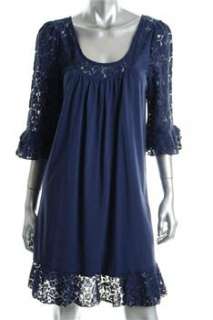 FAMOUS CATALOG Moda Blue Casual Dress BHFO Sale S  
