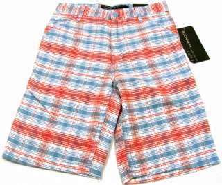 Rocawear Boys Blue/Orange/White Plaid Shorts NWT $34  