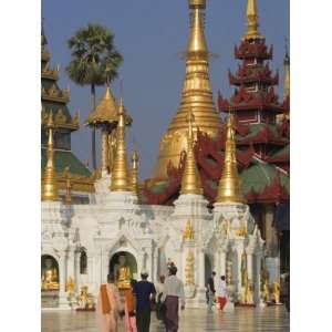  Shrines at Shwedagon Paya, Yangon,, Myanmar Photographic 