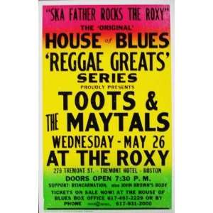 Toots & The Maytals Ska Roxy Boston Concert Poster: Home 