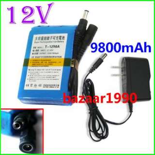 12V Portable 9800mAh Li ion Rechargeable Battery Pack  