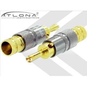  Atlona Locking Banana Plugs (10 Pairs): Electronics
