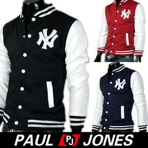   Casual Baseball/Varsity Jacket College Coat Sportswear Uniform XS~L