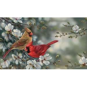    Cardinal Pair Spring Welcome Doormat Mat Trends