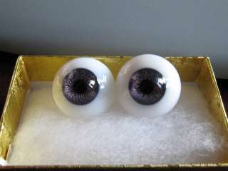 20mm Hand Glass DOLL Eyes VIOLET Color Hi Lens Jumeau  
