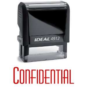  CONFIDENTIAL Red Office Stock Self Inking Rubber Stamp 