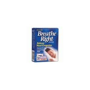  Breathe Right Nasal Strips Congestion TAN , Size 30 SM 