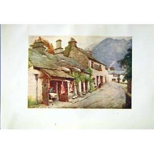  1908 English Lakes Coniston Butchers Shop Cooper Print 