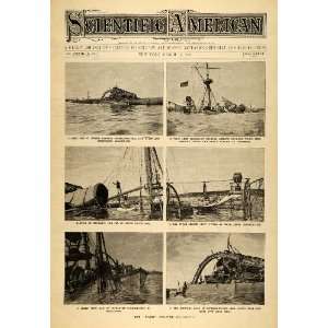   American Maine Ship Sinking   Original Print Article