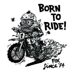 Fox Racing Born to Ride Single Stickers Dirt Bike Motorcycle Graphic 