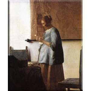   Letter 13x16 Streched Canvas Art by Vermeer, Johannes