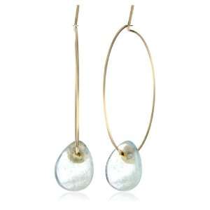   Designs Desert Aqua Marine And Vermeil Nugget Hoop Earrings Jewelry