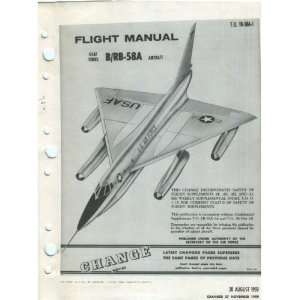  Convair B / R B 58 A Aircraft Flight Manual Sicuro 