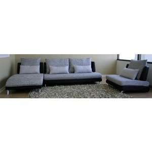  Cordelia Fabric/Leather 3 piece Sofa Set Furniture 