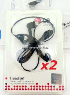 Lot2 New Original OEM LG Premium Mono Micro USB Headphones Headset 
