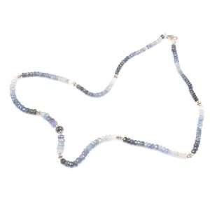  Single Strand Natural Faceted Shaded Blue Sapphire Beaded 