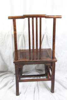 L203 ANTIQUE CHINESE ELM OFFICIALS HAT SIDE CHAIR MING STYLE  