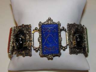 Vintage SELRO SELINI Parure MOSAIC Tiles ASIAN Princess Bracelet 