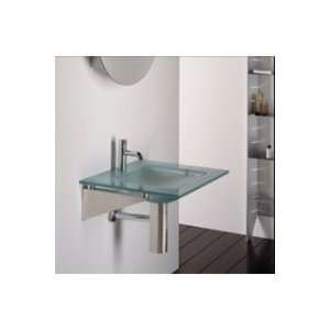 Whitehaus 1/2 Matte Glass Counter Top with Integral Square Basin 
