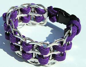   Tab One Color 550 Paracord Bracelet 3/8 Contoured Buckle Many Colors