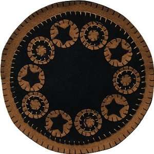  Black Star Candle Mat Country Rustic Primitive