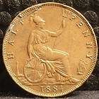 1884 great britain half penny bronze coin km 754 one