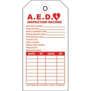  AED Service/Inspection Tags 100/pk   AEDTAG Health 