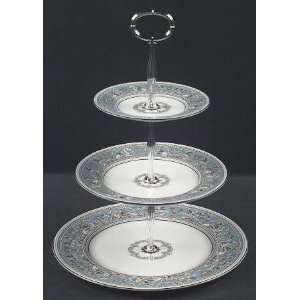 com Wedgwood Florentine Turquoise Fruit Center,White 3 Tiered Serving 