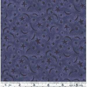   Ghost In Pumpkin Patch Moons Blue Fabric By The Yard Arts, Crafts