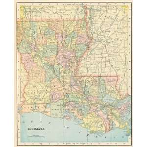  Cram 1894 Antique Map of Louisiana