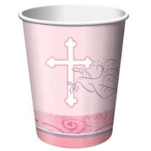  Creative Converting Pink Faithful Dove 9oz Paper Cups 16 Per Pack 