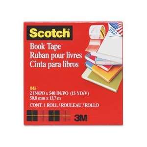  Book Tape, 3 Core Size, 3 x 15 Yards, Clear Qty12 