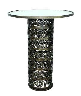Iron Scroll Design Side Table  