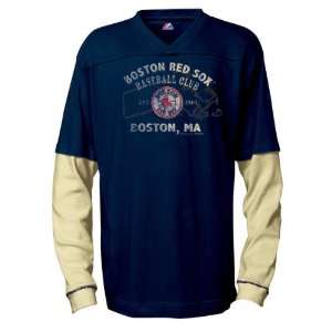   Boston Red Sox Double Play Long Sleeve 2 Fer Shirt