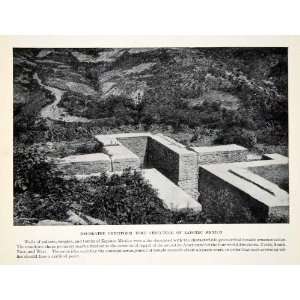  1924 Print Cruciform Tomb Structure Zapotec Mexico Mosaic 