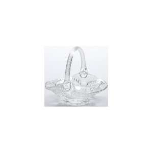  Crystal Clear Inverted Thistle Ornate Glass Basket with 