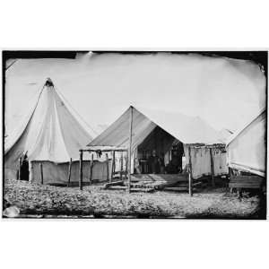 : Civil War Reprint Morris Island, South Carolina. Unidentified camp 