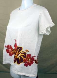 Crazy Shirts Hibiscus Flower Tropical Woman T shirt Medium Hawaiian 