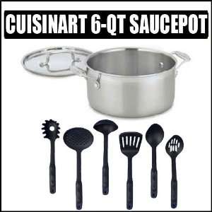  Cuisinart Multiclad Pro Stainless 6 quart Saucepan Kit 