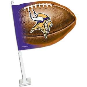  Vikings WinCraft Football Shaped Car Flag Sports 