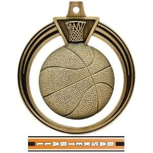 Hasty Awards, 2.5 Eclipse Custom Basketball Medals GOLD MEDAL/TURBO 