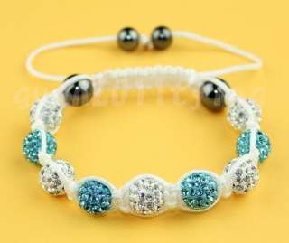 Worldwide HOT 10MM CZ Disco Ball Crystal Shamballa Bracelets +gift 